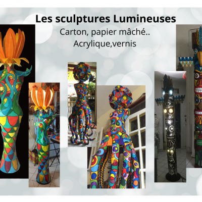 montage presentation de type d'oeuvres lumineuses 