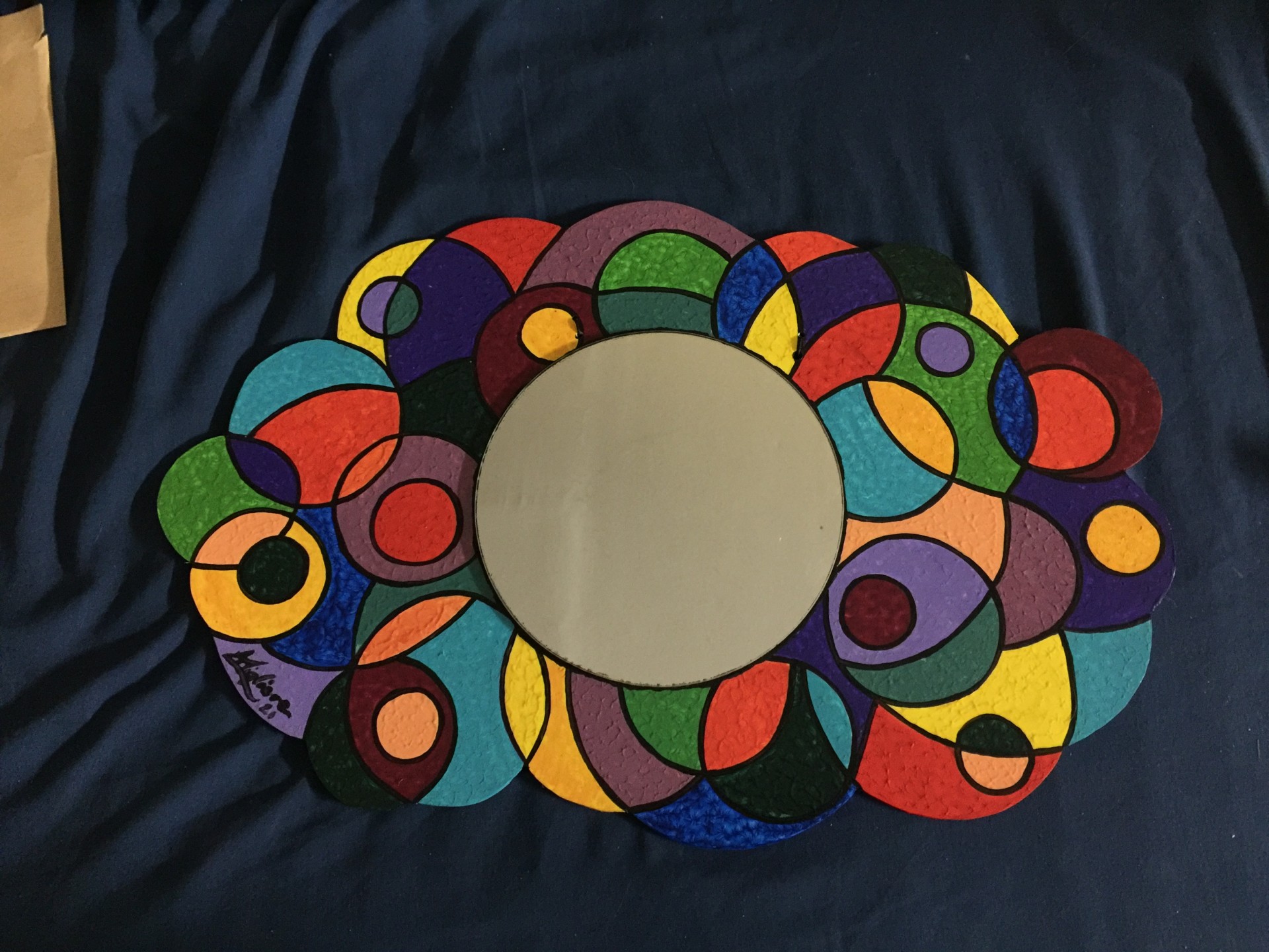 miroir  nuage bulles multicolores