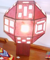 lampe ronde rouge